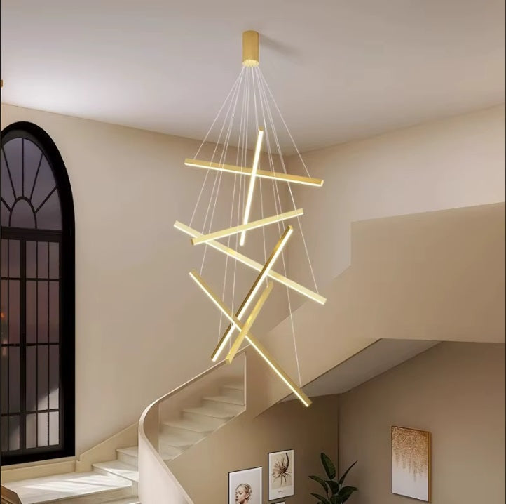 Cora Contemporary Foyer Chandelier for high ceiling staircase and foyer lighting