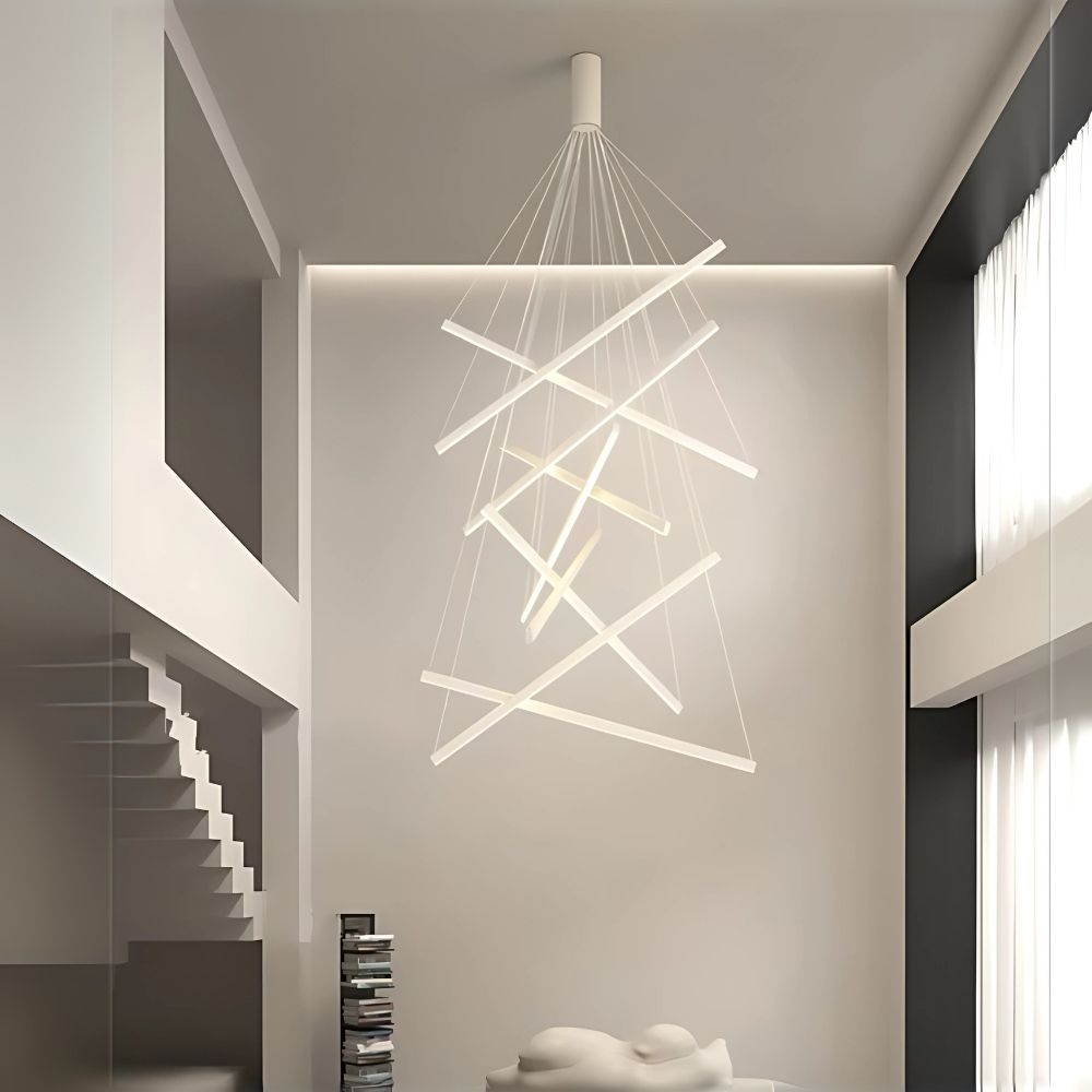 Cora Contemporary Foyer Chandelier for high ceiling staircase and foyer lighting