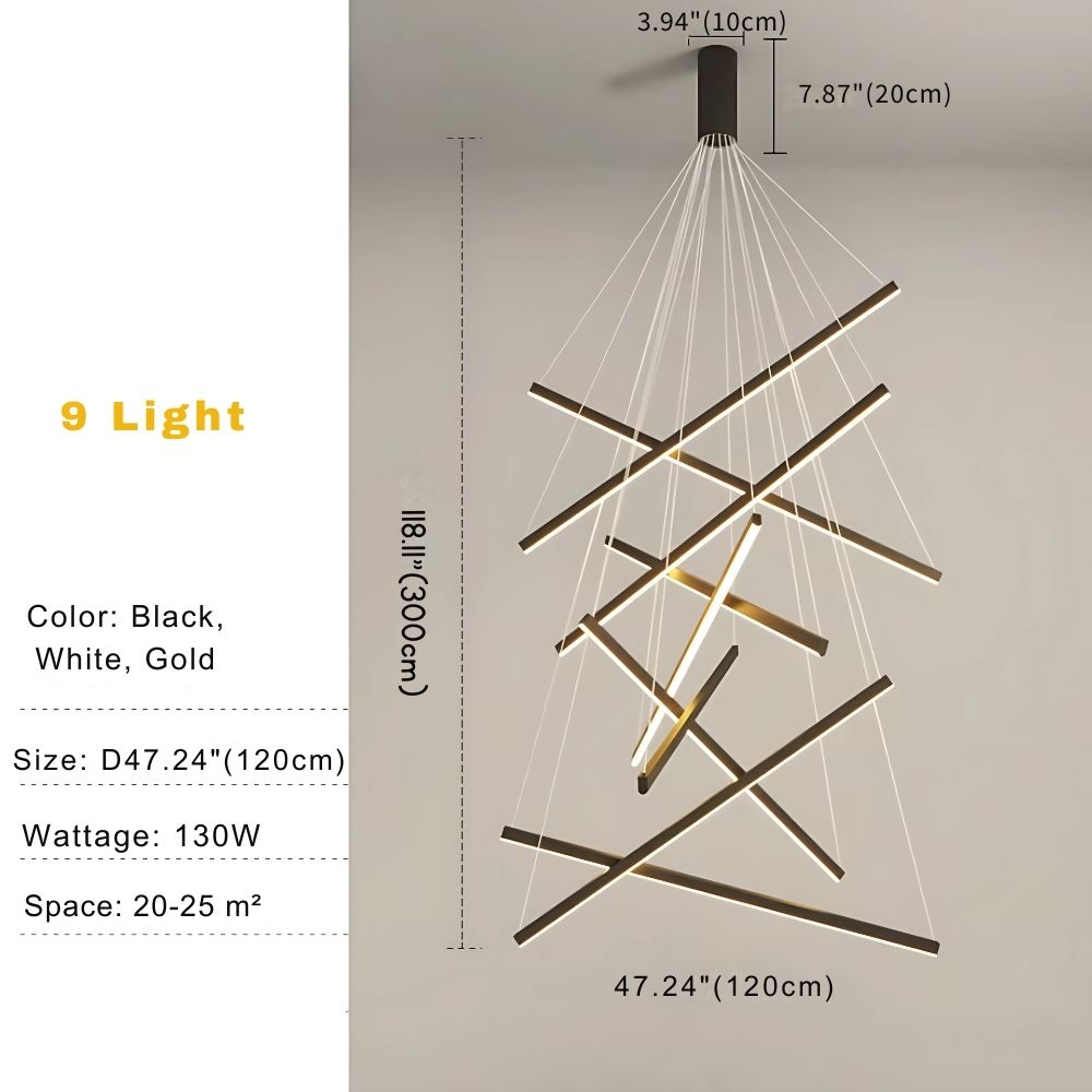 Cora Contemporary Foyer Chandelier for high ceiling staircase and foyer lighting