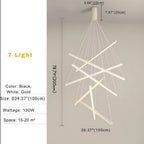 Cora Contemporary Foyer Chandelier for high ceiling staircase and foyer lighting