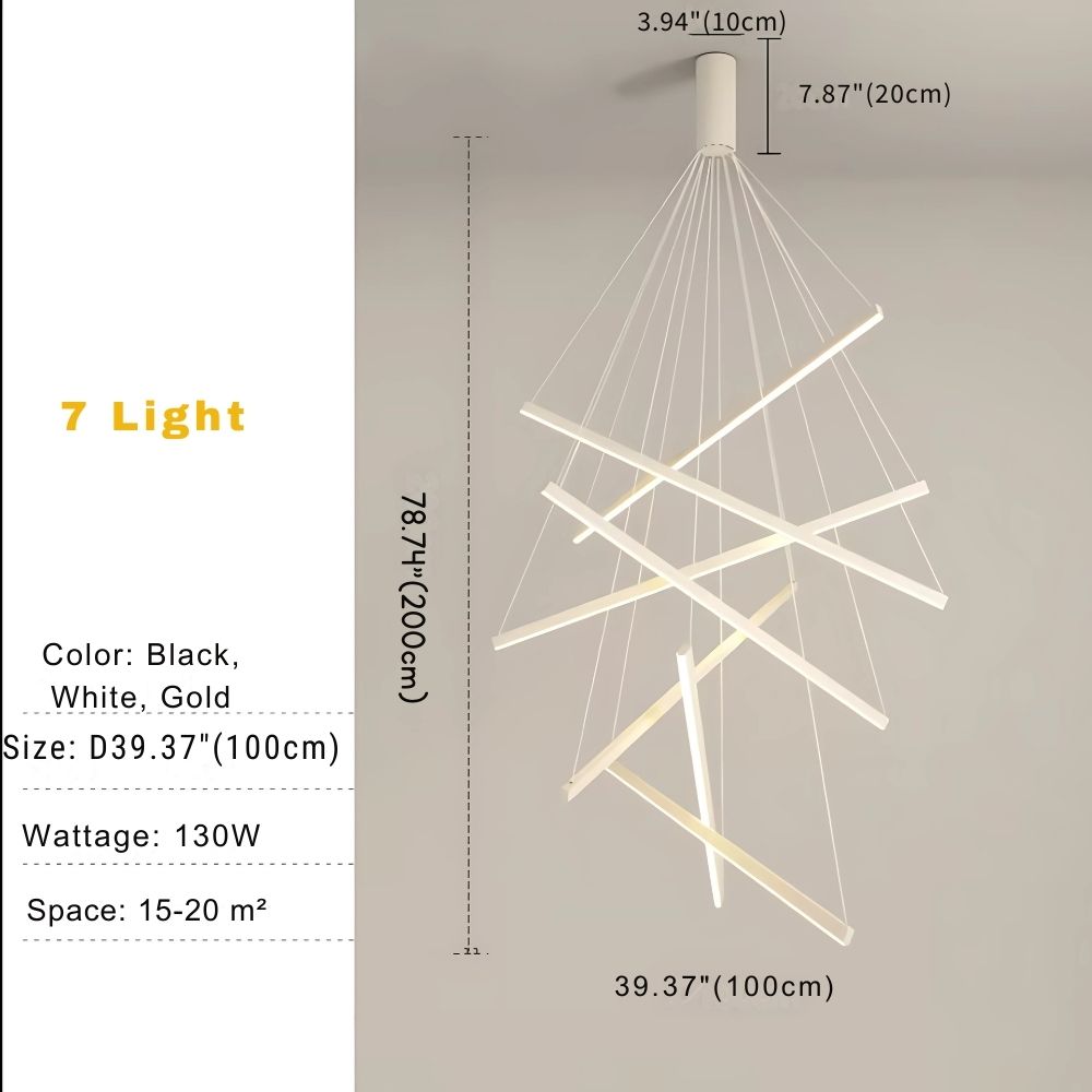 Cora Contemporary Foyer Chandelier for high ceiling staircase and foyer lighting