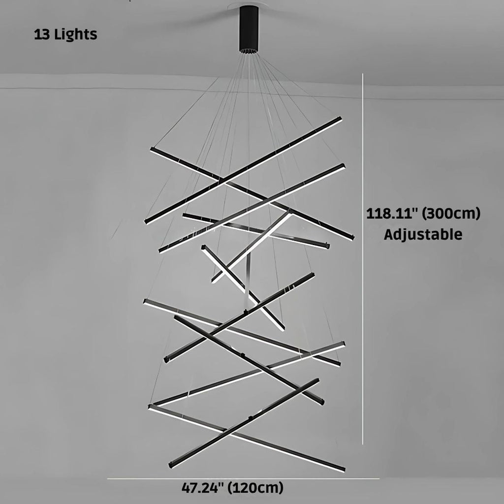 Cora Contemporary Foyer Chandelier for high ceiling staircase and foyer lighting