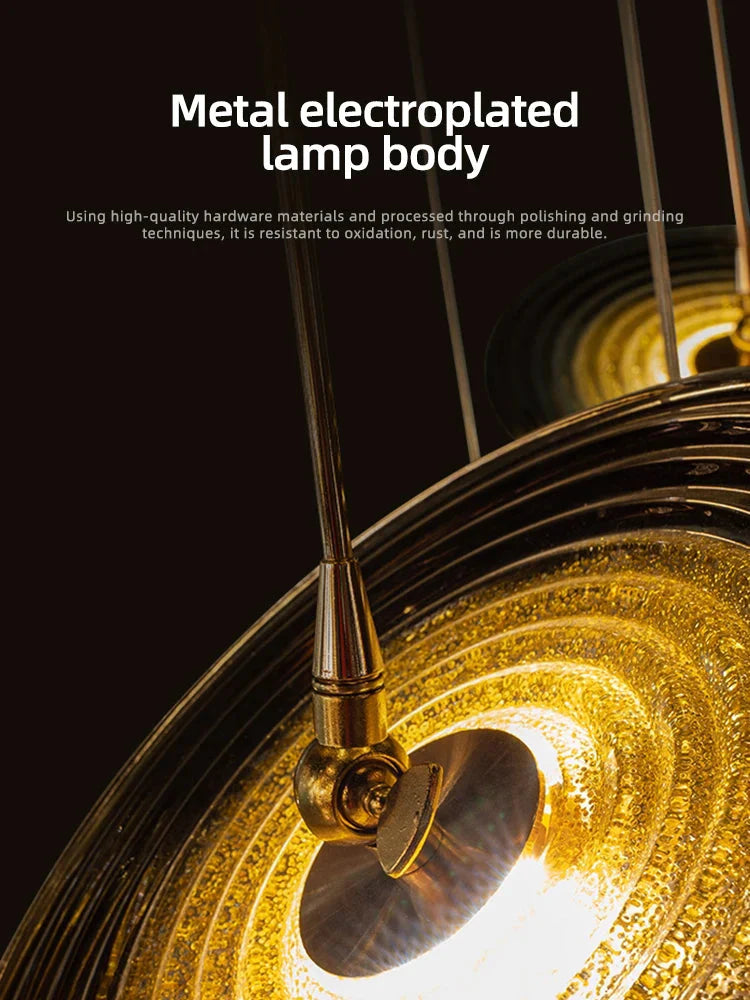 Coren Multi Glass Pendant Chandelier for high ceiling staircase and foyer lighting