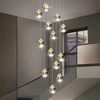Crystal Modern Pendant Light for Staircase for high ceiling staircase and foyer lighting