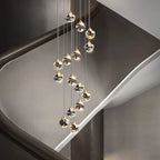 Crystal Modern Pendant Light for Staircase for high ceiling staircase and foyer lighting