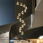 Crystal Modern Pendant Light for Staircase for high ceiling staircase and foyer lighting