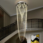 Crystal Tassel Chandelier for Staircase & Foyer for high ceiling staircase and foyer lighting