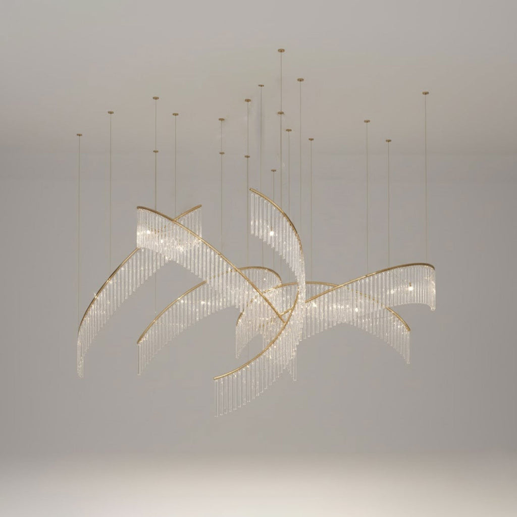 Luxury Waterfall Crystal Droplet Chandelier product image