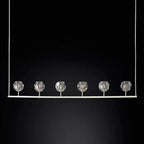 Crystal Ball Linear Chandelier by Bling Lighting Studio