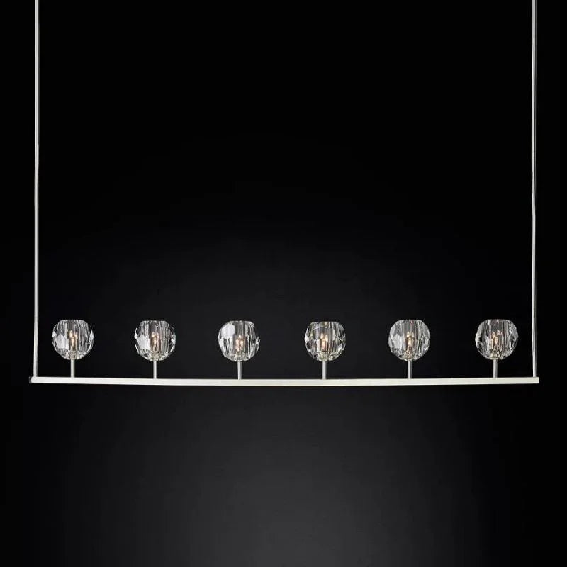 Crystal Ball Linear Chandelier by Bling Lighting Studio