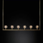 Crystal Ball Linear Chandelier by Bling Lighting Studio
