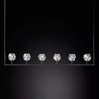 Crystal Ball Linear Chandelier by Bling Lighting Studio