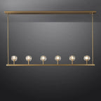 Crystal Ball Linear Chandelier by Bling Lighting Studio