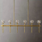 Crystal Ball Linear Chandelier by Bling Lighting Studio