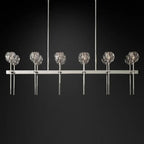 Crystal Ball Linear Chandelier by Bling Lighting Studio