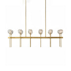 Crystal Ball Linear Chandelier by Bling Lighting Studio