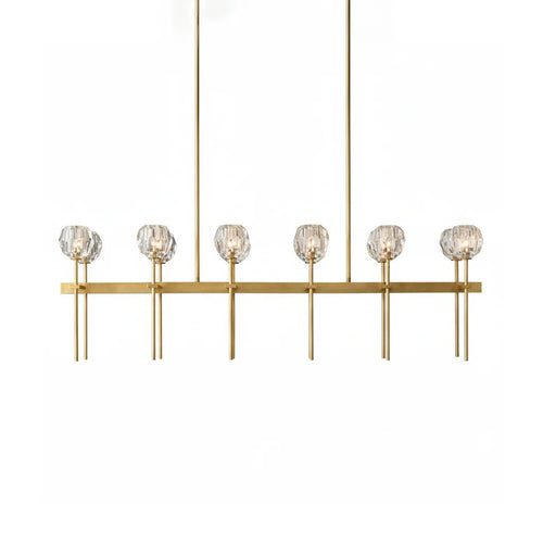 Crystal Ball Linear Chandelier by Bling Lighting Studio