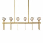 Crystal Ball Linear Chandelier by Bling Lighting Studio