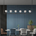 Crystal Ball Linear Chandelier by Bling Lighting Studio
