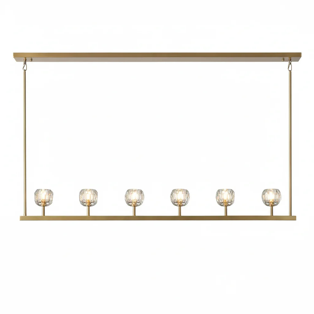 Crystal Ball Linear Chandelier by Bling Lighting Studio