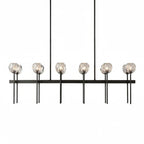 Crystal Ball Linear Chandelier by Bling Lighting Studio