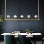 Crystal Ball Linear Chandelier by Bling Lighting Studio
