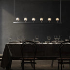Crystal Ball Linear Chandelier by Bling Lighting Studio