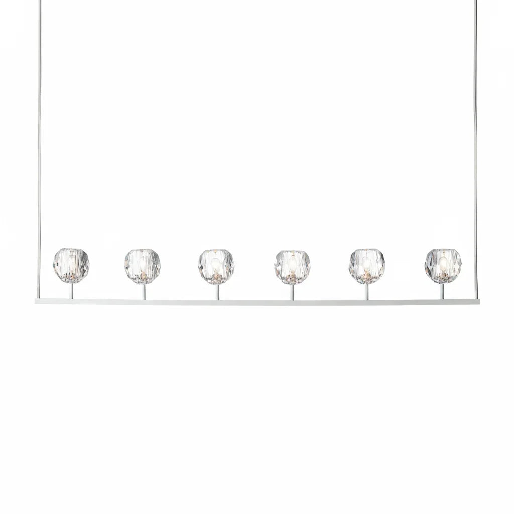 Crystal Ball Linear Chandelier by Bling Lighting Studio