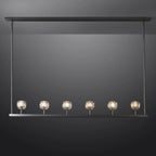 Crystal Ball Linear Chandelier by Bling Lighting Studio
