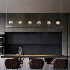 Crystal Ball Linear Chandelier by Bling Lighting Studio