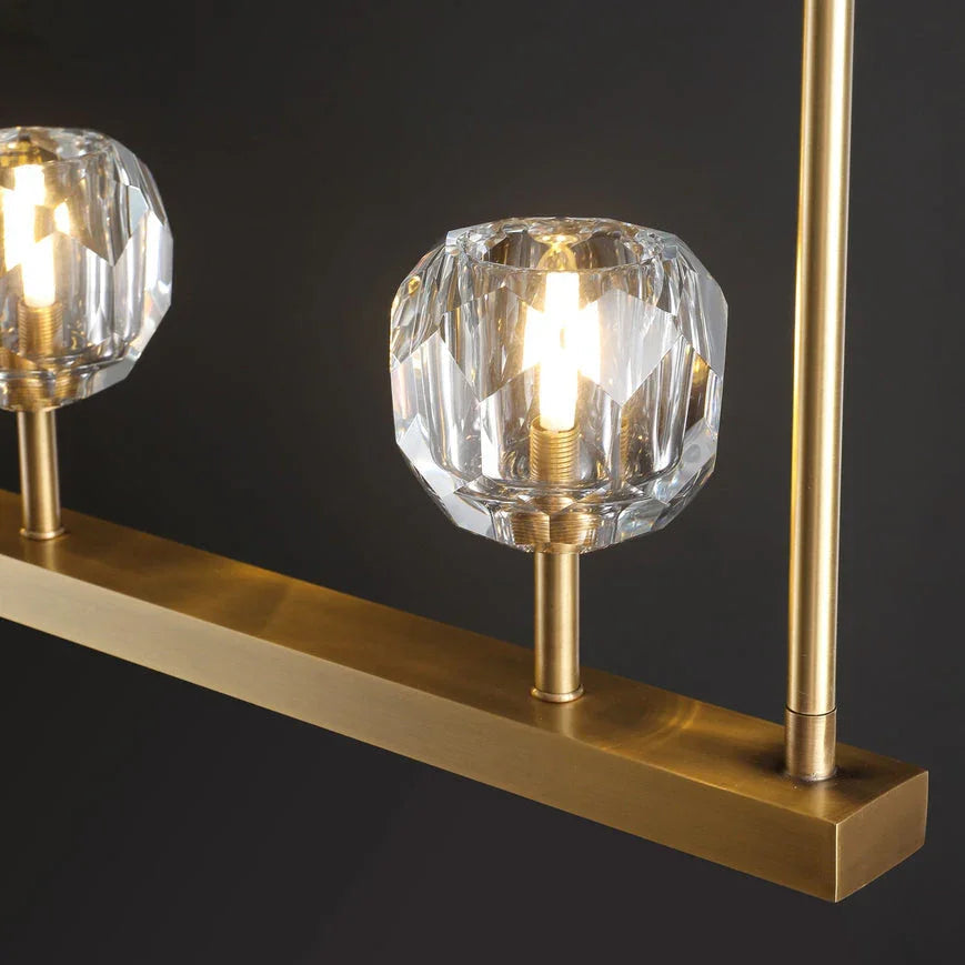 Crystal Ball Linear Chandelier by Bling Lighting Studio