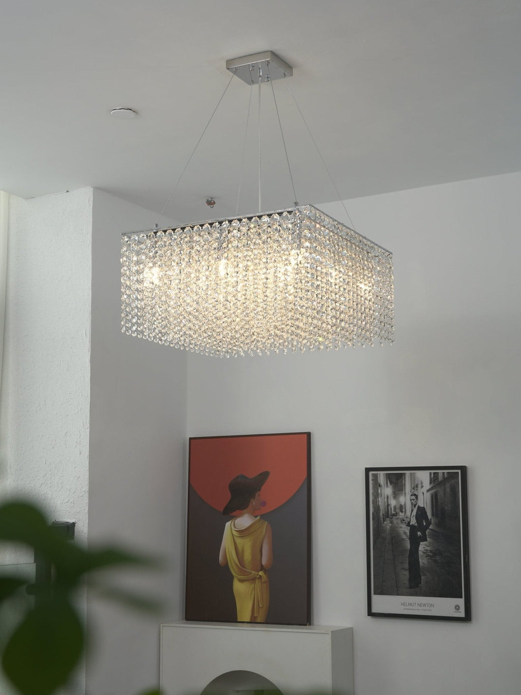 Crystal Frame Chandelier by Bling Lighting Studio