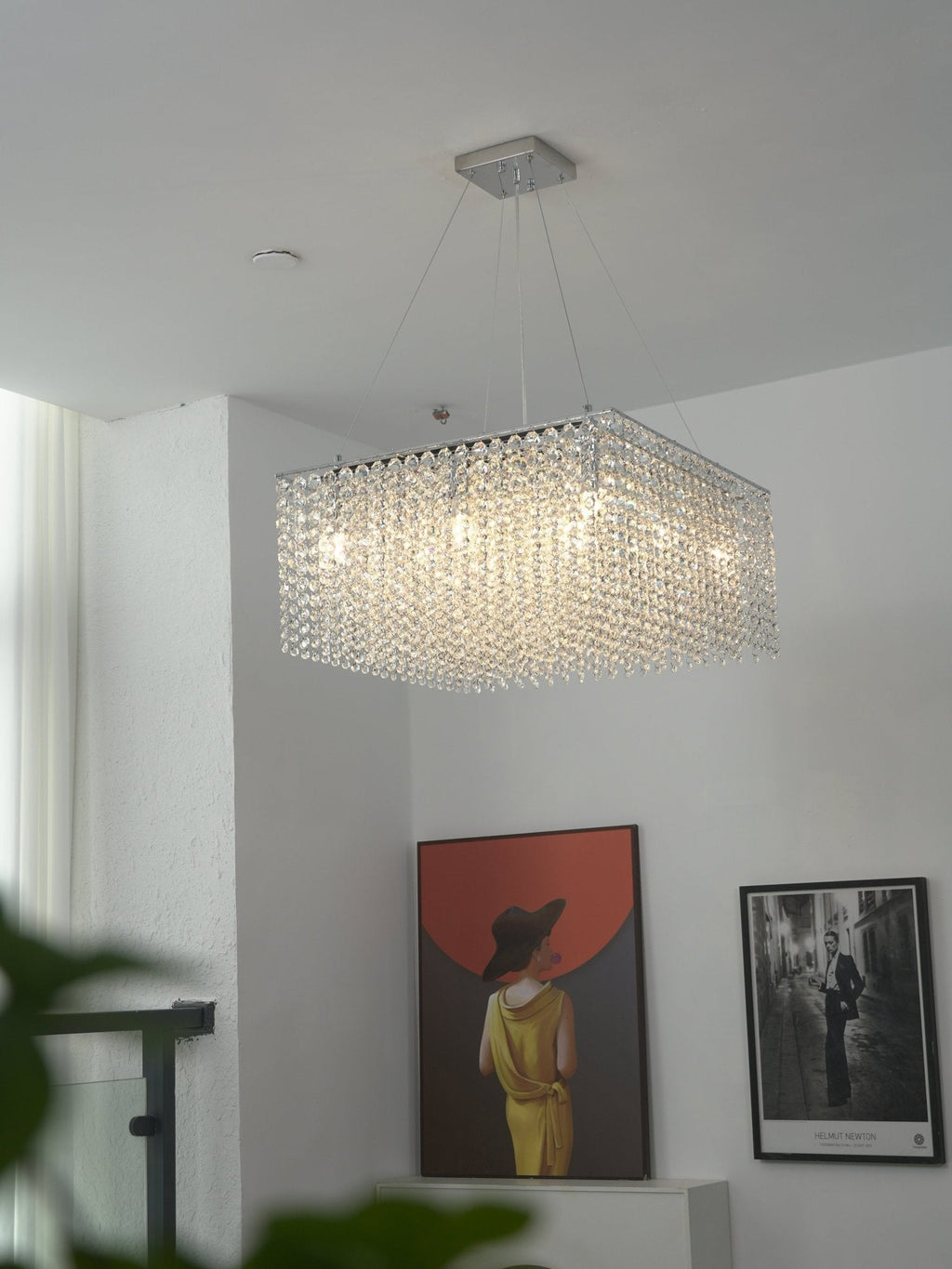 Crystal Frame Chandelier by Bling Lighting Studio