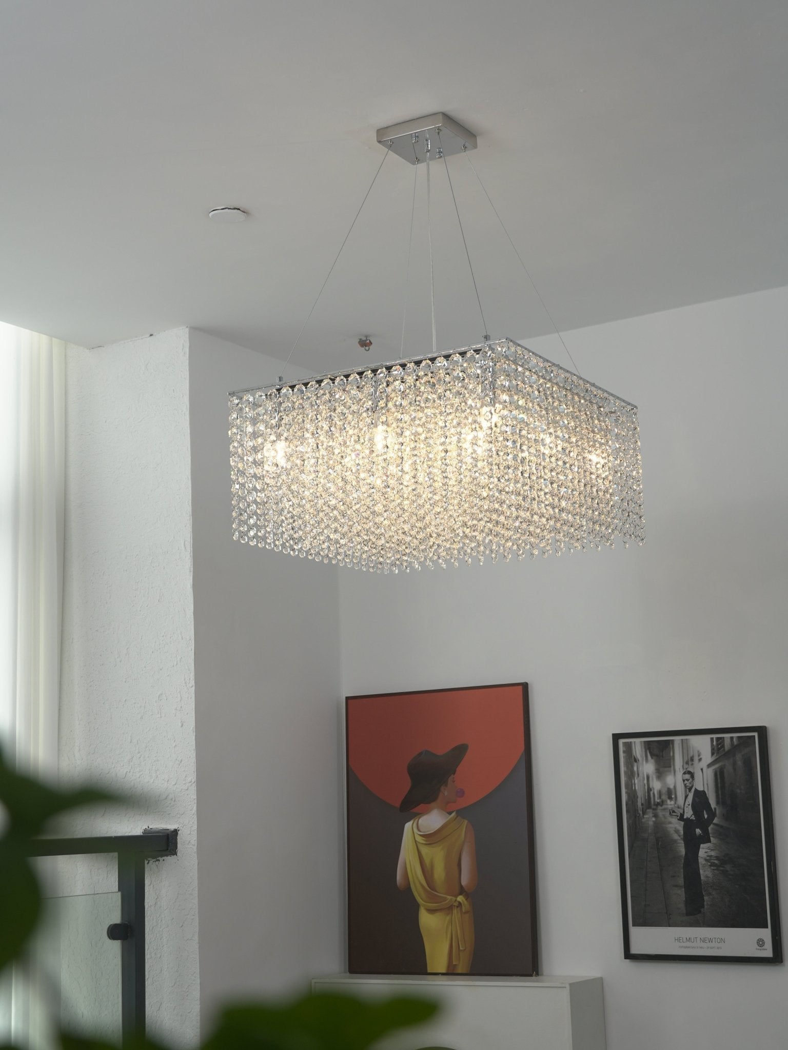 Crystal Frame Chandelier by Bling Lighting Studio