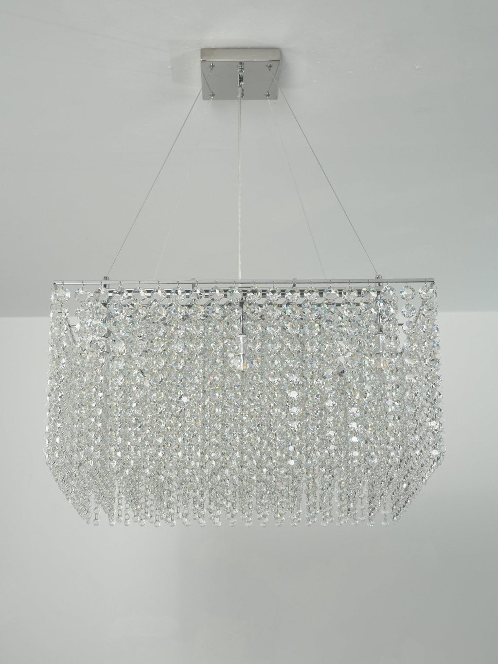 Crystal Frame Chandelier by Bling Lighting Studio