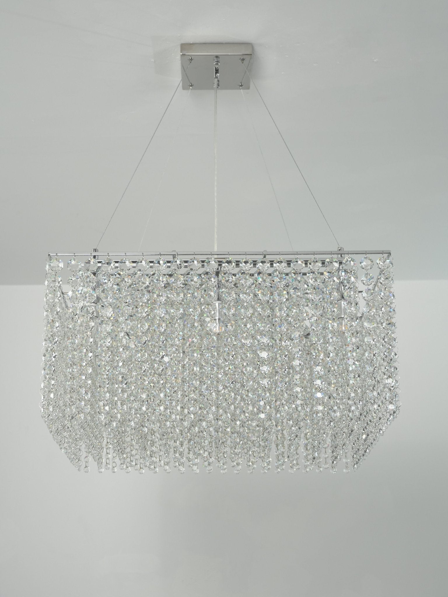 Crystal Frame Chandelier by Bling Lighting Studio