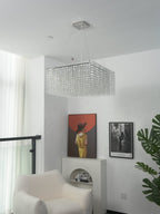 Crystal Frame Chandelier by Bling Lighting Studio