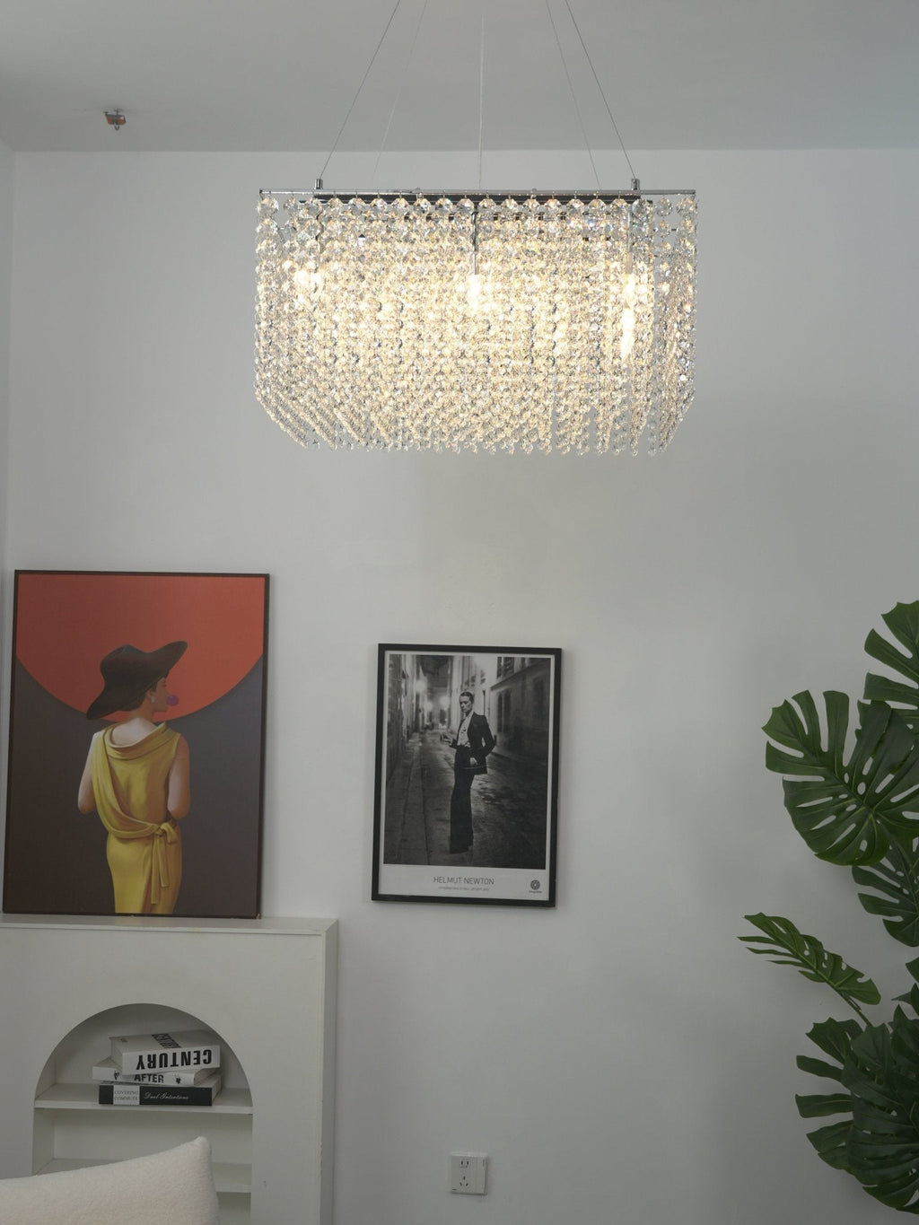 Crystal Frame Chandelier by Bling Lighting Studio