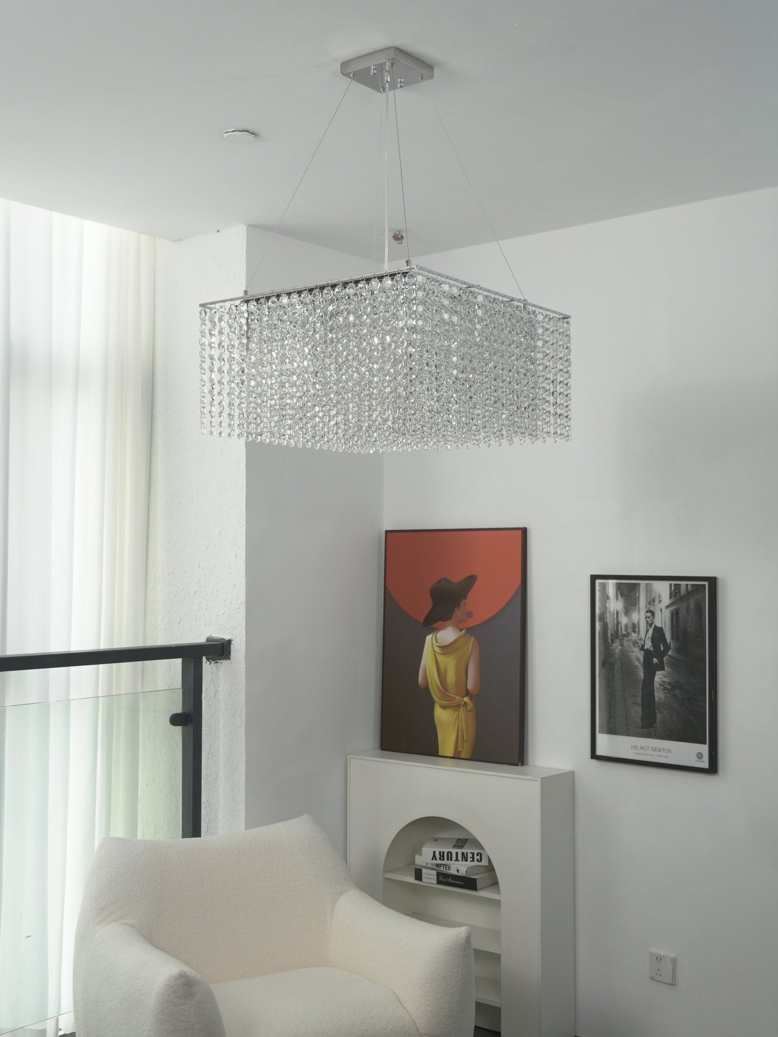 Crystal Frame Chandelier by Bling Lighting Studio