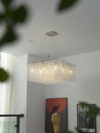 Crystal Frame Chandelier by Bling Lighting Studio