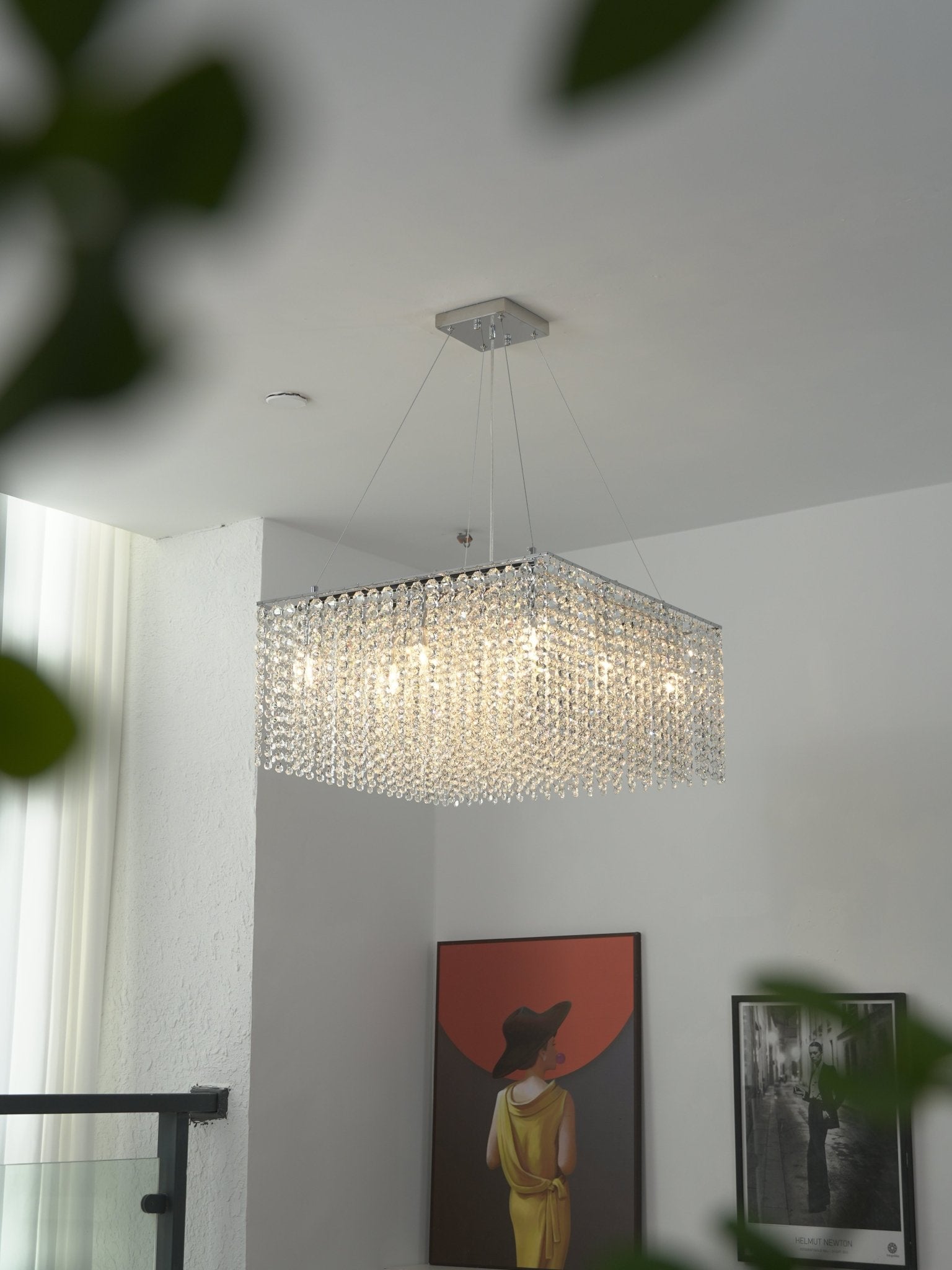 Crystal Frame Chandelier by Bling Lighting Studio