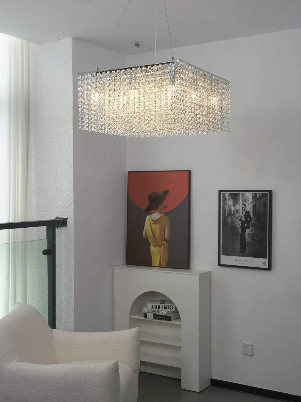 Crystal Frame Chandelier by Bling Lighting Studio