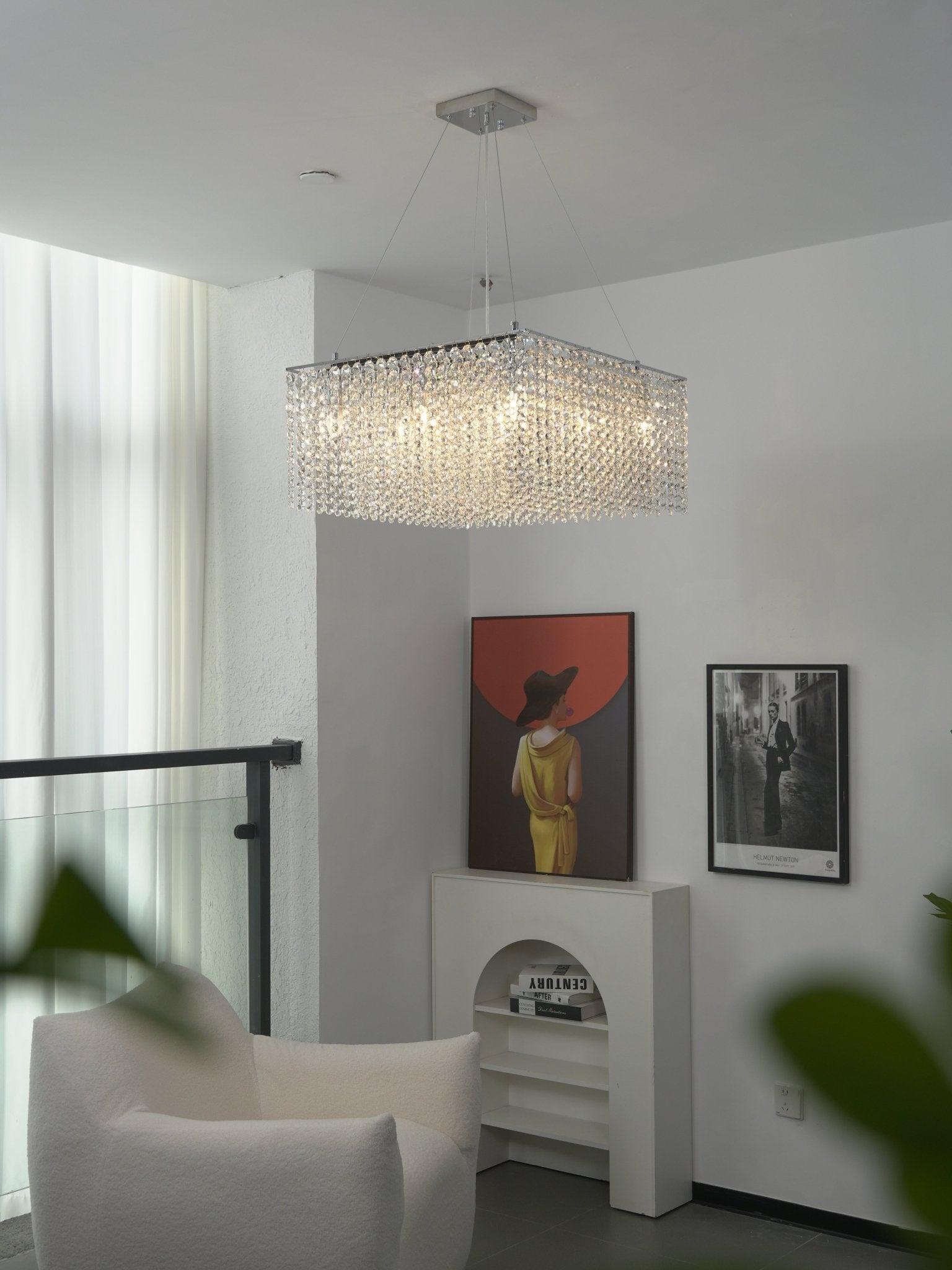 Crystal Frame Chandelier by Bling Lighting Studio