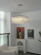 Crystal Frame Chandelier by Bling Lighting Studio