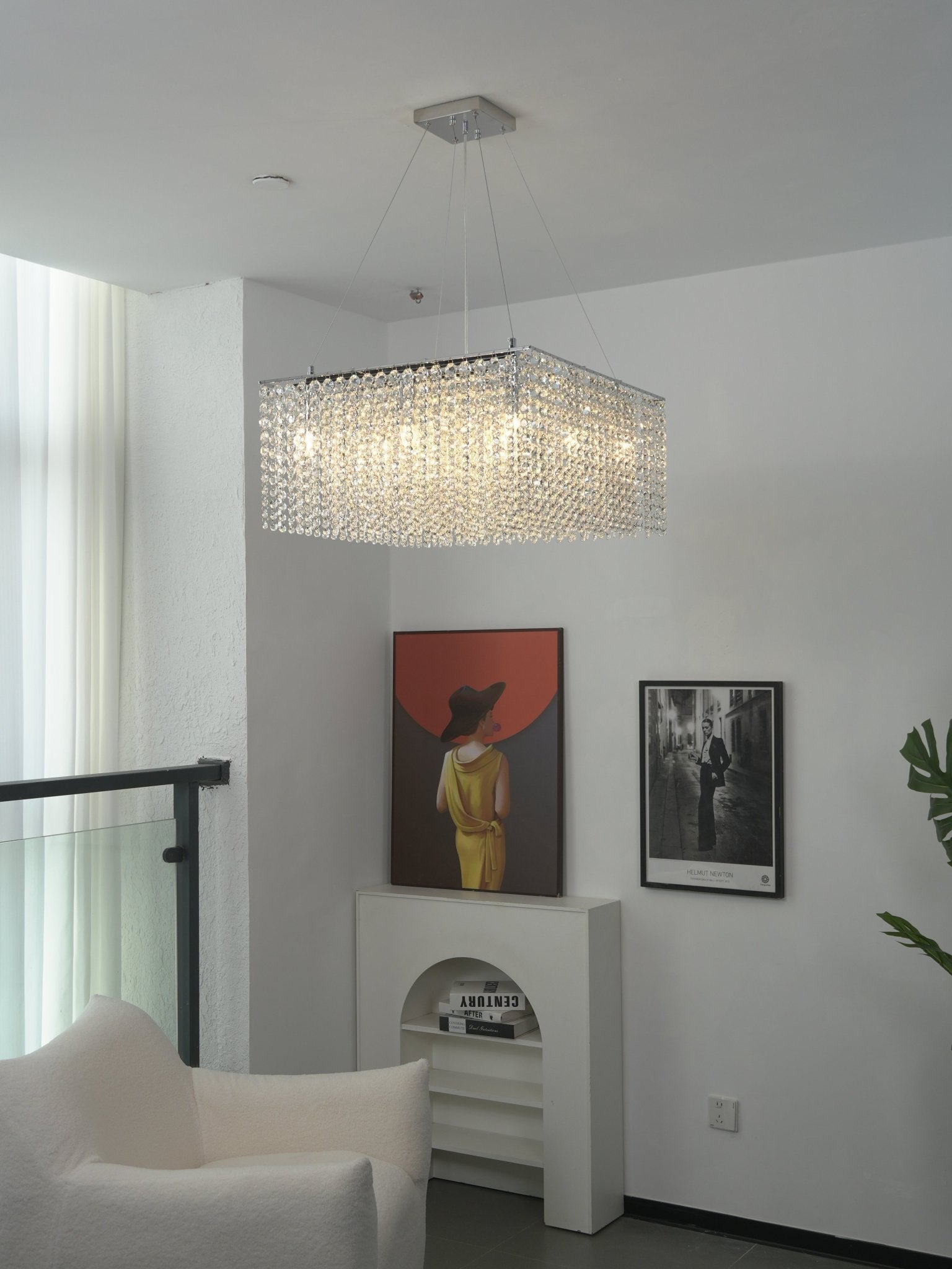 Crystal Frame Chandelier by Bling Lighting Studio