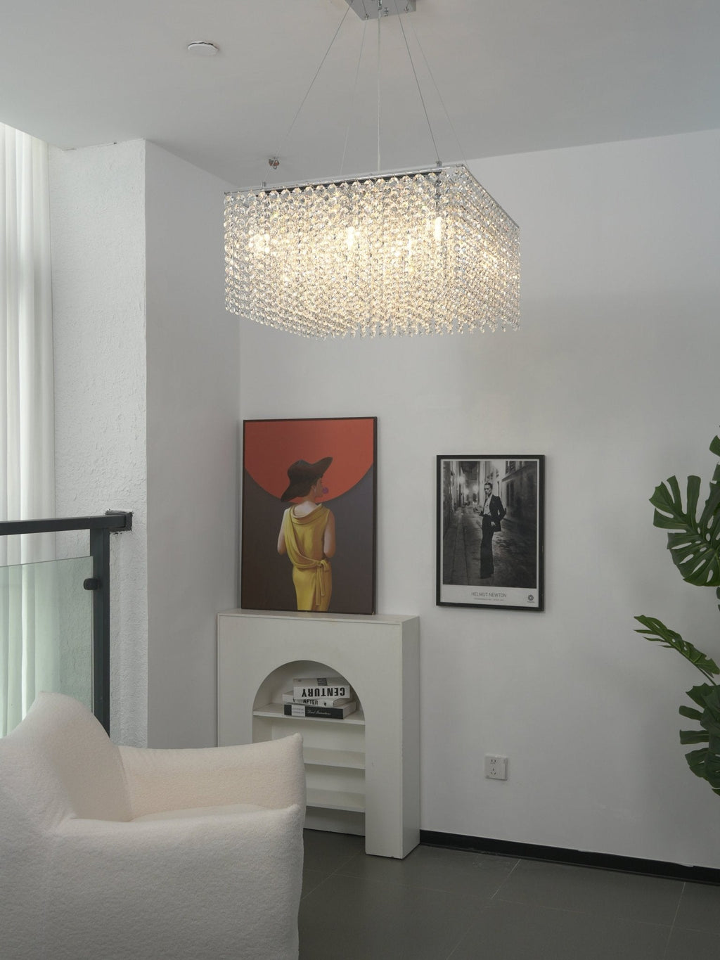 Crystal Frame Chandelier by Bling Lighting Studio