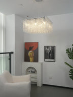 Crystal Frame Chandelier by Bling Lighting Studio