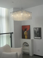 Crystal Frame Chandelier by Bling Lighting Studio