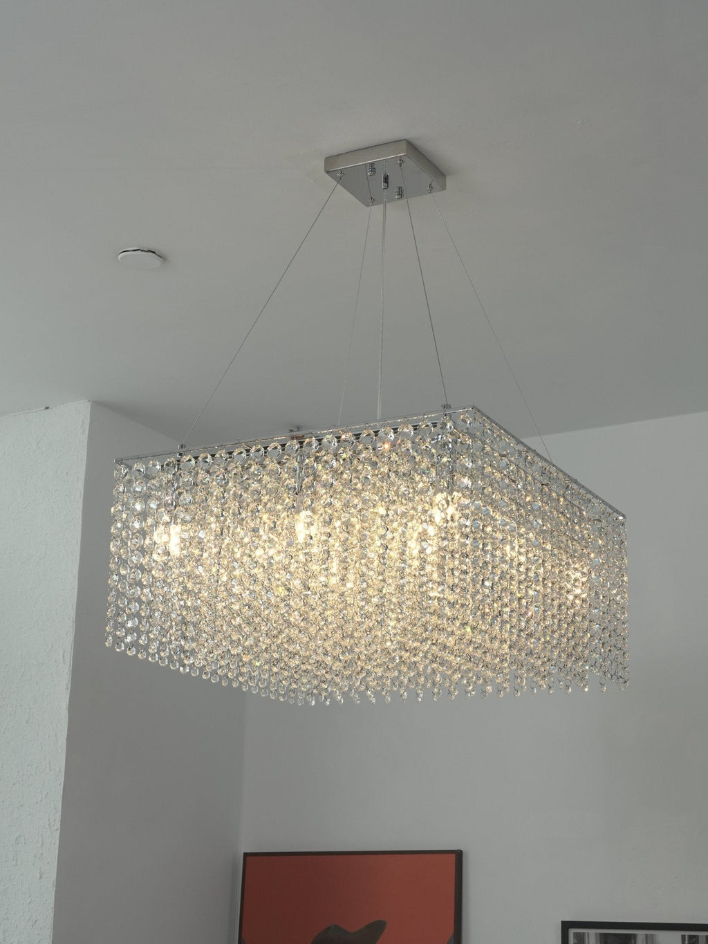 Crystal Frame Chandelier by Bling Lighting Studio