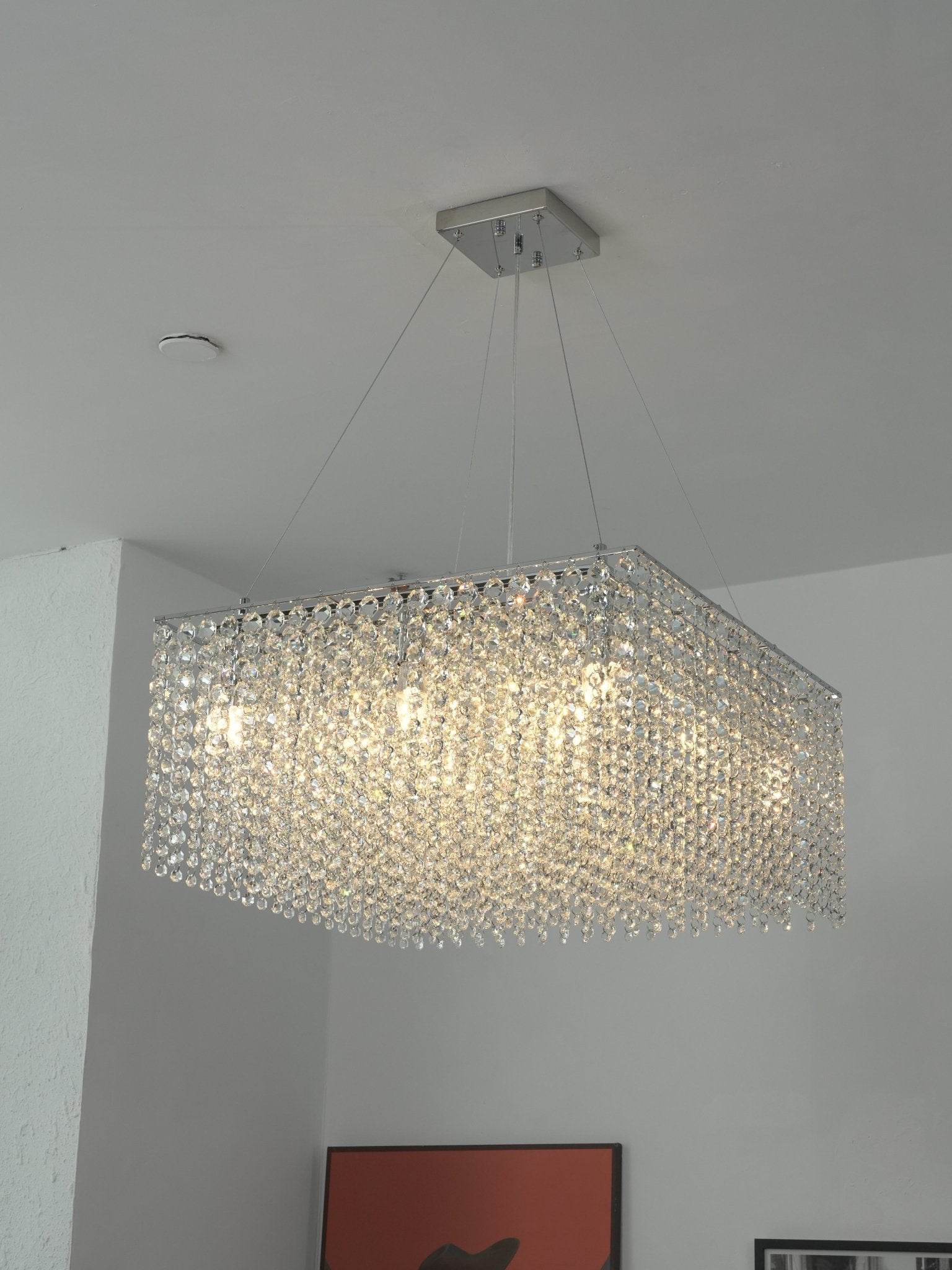 Crystal Frame Chandelier by Bling Lighting Studio